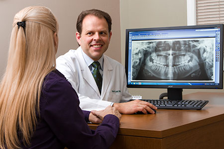 Dr. Laski with a patient in our Lehighton office