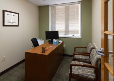 A patient consultation room at Valley Oral Surgery's Lehighton office.